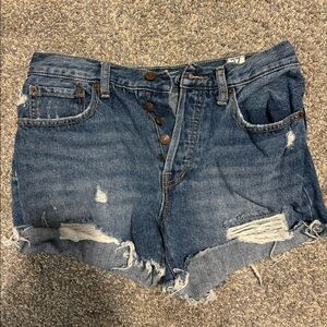 Free people mid rise jean shorts